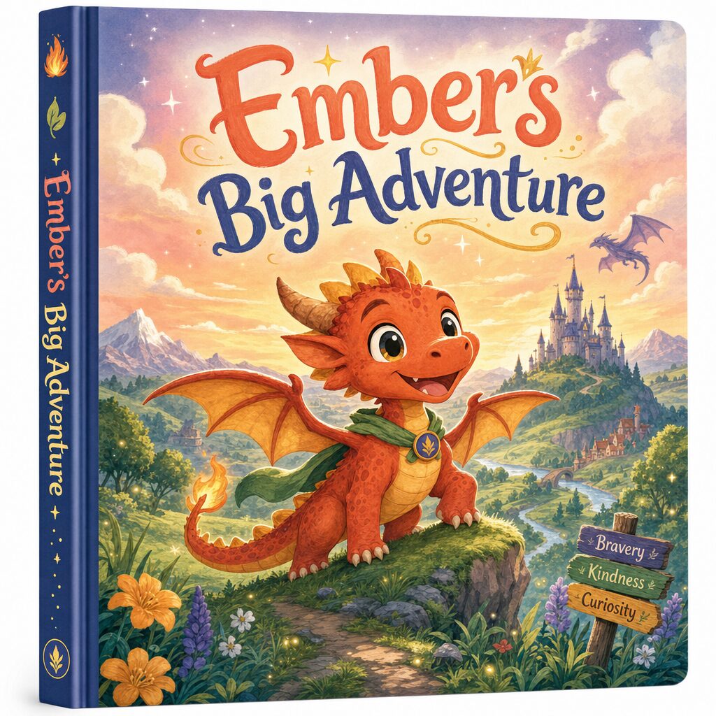 Ember's Big Adventure — a kid-made book cover